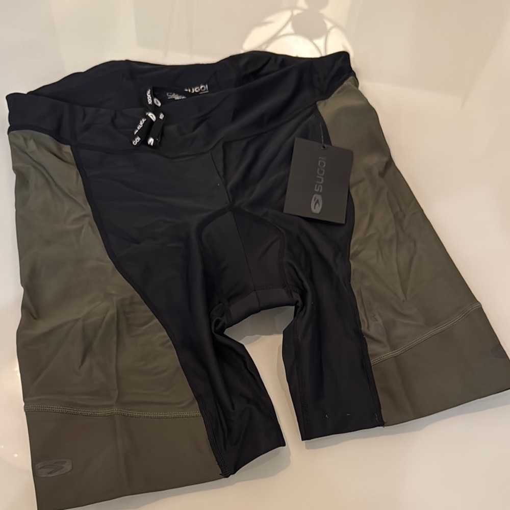 Sugoi Olive and Black Cycling Shorts